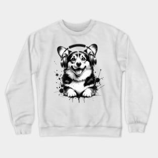 Corgi Business, Monkey Business, Music Crewneck Sweatshirt